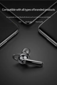 Безжична мултипойнт слушалка Bluetooth BASEUS Magnetic Earphone NGCX-02 черна